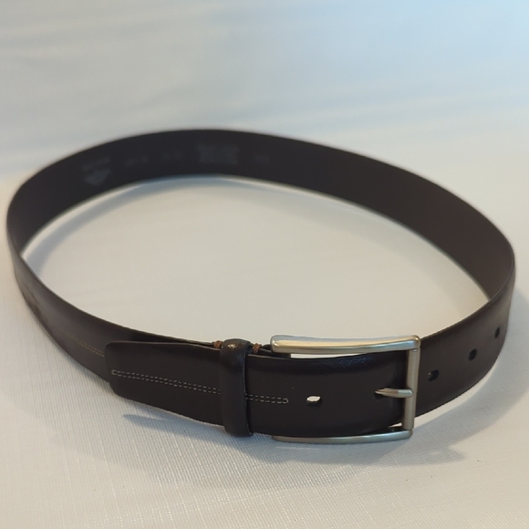 Dockers Black Leather Belt with Silver Buckle‎ size 34 - Picture 1 of 5